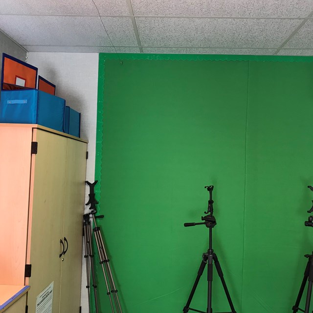 Our green screen acts as a vital tool for our STEAM-based projects.