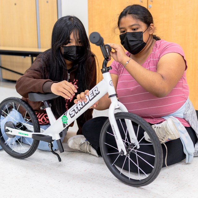 Putting together a bicycle!