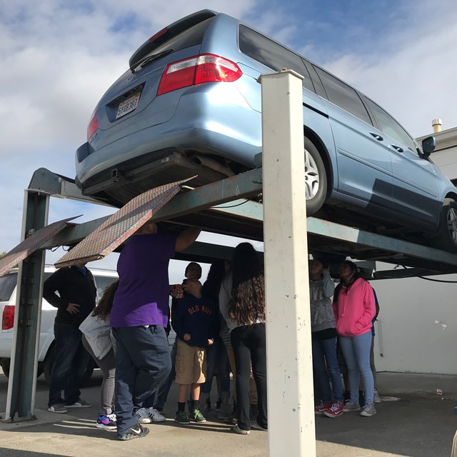Our future engineers are examining the mechanics of the common vehicle!
