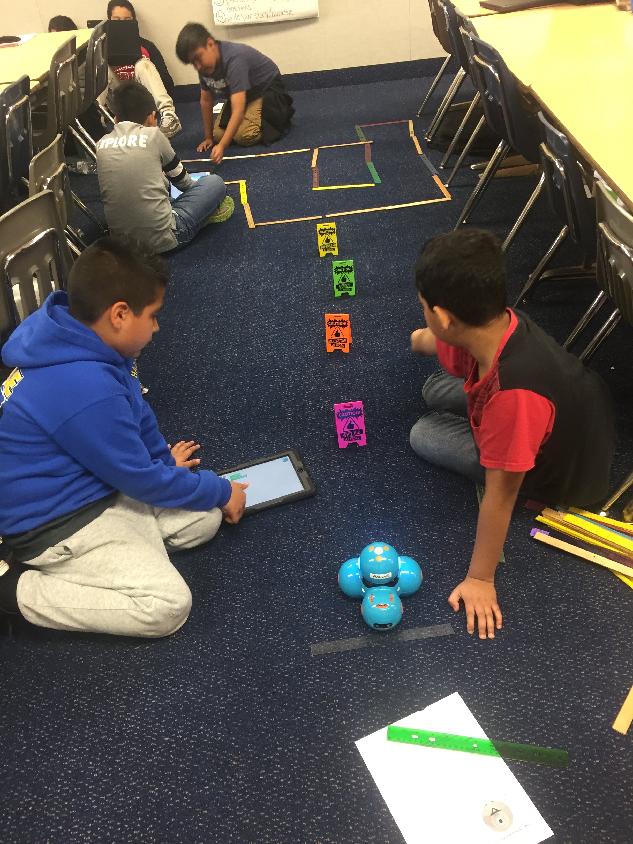 These two gentlemen are stepping things up a notch by creating a tricky set of obstacles their robot must overcome!